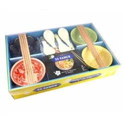HACHETTE CUISINE Coffret Livre De Recettes So Ramen + 4 Bols, 4 Paires De Baguettes, 4 Cuillères, Chez Hachette