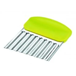 Coupe Légume Inox Ondulé Vert 8 Cm X H 10 Cm Ibili