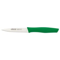 Couteau D'Office Cranté Inox 10 Cm Vert Arcos NOVA