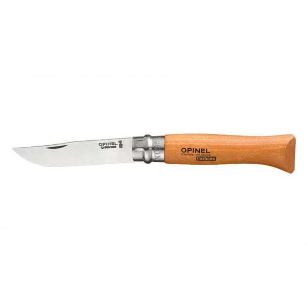 Couteau De Poche N°9 Orangé En Carbone Opinel