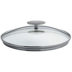 Couvercle En Verre Bombé Platine Ø 22 Cm Cristel
