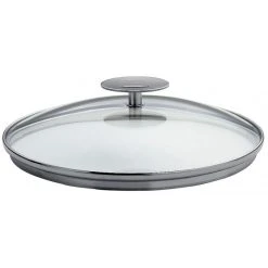 Couvercle En Verre Bombé Platine Ø 26 Cm Cristel
