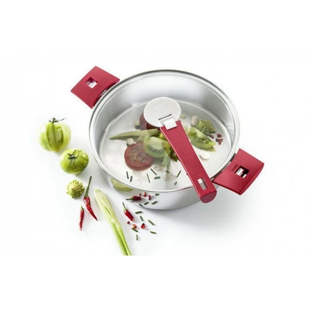 Couvercle En Verre Bombé Platine Ø 28 Cm Cristel – Image 2