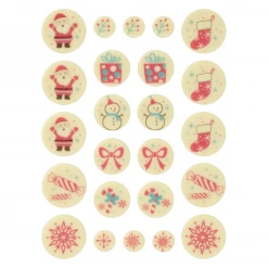 Décors Chocolat Blanc Noël 24 Pièces Chocolatree Valrhona