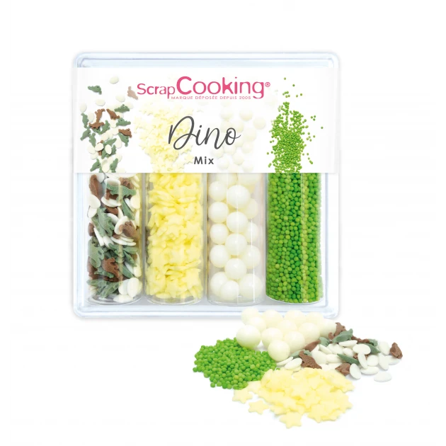 4 Décors En Sucre Dino Mix 61 G Scrapcooking – Image 2