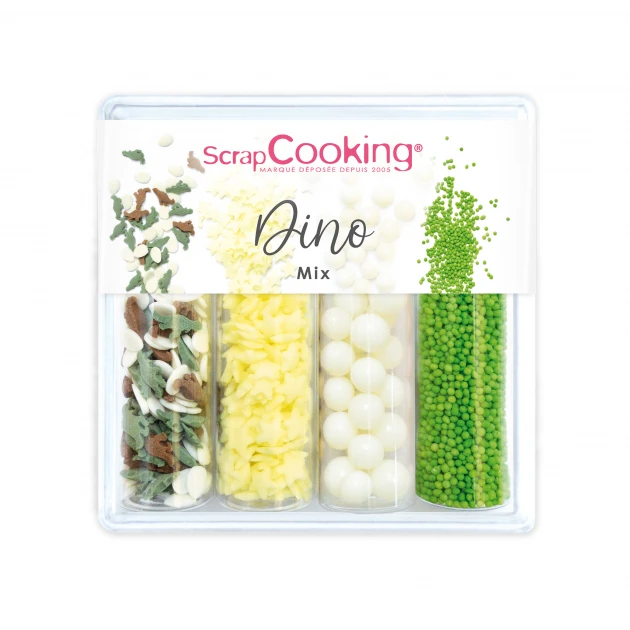 4 Décors En Sucre Dino Mix 61 G Scrapcooking