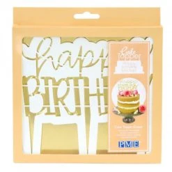 Découpoir Cake Topper Happy Birthday Moderne 16,5 X 15 Cm PME