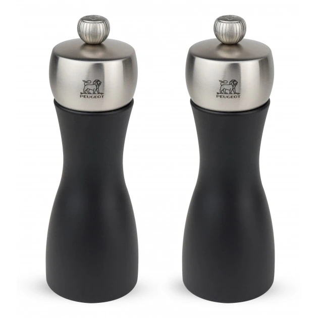 Duo Moulin à Poivre Et à Sel Fidji 15 Cm Noir-Inox Peugeot