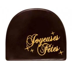 Embout De Bûchette Chocolat Joyeuses Fêtes 43 X 50 Mm (x72) Florensuc