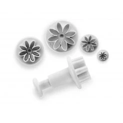 Emporte-Pièce Avec Poussoir Marguerite (x4) Ibili