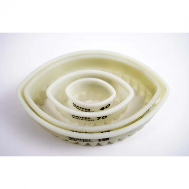 Emporte Pièce Ovale Cannelé 4 X 2,3 Cm Exoglass Matfer – Image 2