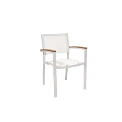 Fauteuil En Aluminium Laqué Monaco Blanc Ezpeleta