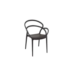 Fauteuil En Polypropylène Mila Noir Siesta