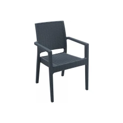 Fauteuil Tressé Ibiza Anthracite Siesta