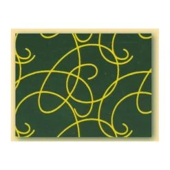 MALLARD FERRIERE Feuilles De Transfert Chocolat Arabesques Jaunes 34 X 26,5 Cm (x10)
