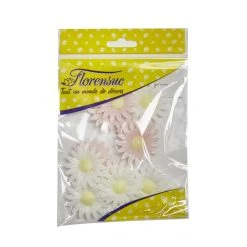 Fleur Azyme Bio Marguerite Rose Et Blanche 4,5 Cm X10 Florensuc
