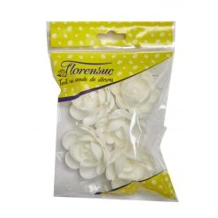 Fleur Azyme Bio Rose Blanche 5 Cm X5 Florensuc