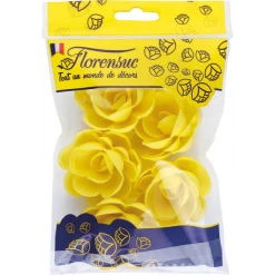 Fleur Azyme Bio Rose Jaune 5 Cm (x5) Florensuc