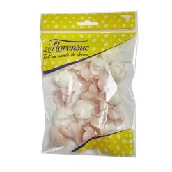 Fleur Azyme Bio Rose Rose Et Blanche 3 Cm X20 Florensuc
