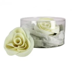 MALLARD FERRIERE Fleur En Sucre Roses Blanches Ø 6 Cm (x3) Mallard Ferrière