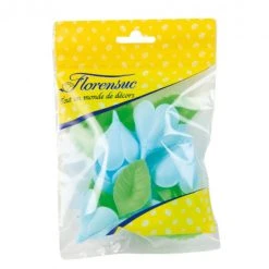 FLORENSUC Fleurs De Rose Bleue X6, Grandes Feuilles X12 - En Azyme