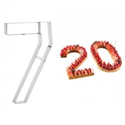 MALLARD FERRIERE Grand Emporte Pièce Inox Chiffre 7 32 X 19 Cm