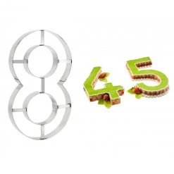 MALLARD FERRIERE Grand Emporte Pièce Inox Chiffre 8 32x18 Cm