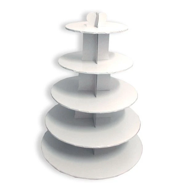 GATODECO Grand Présentoir Blanc Cupcakes 5 Etages Ronds Gatodéco