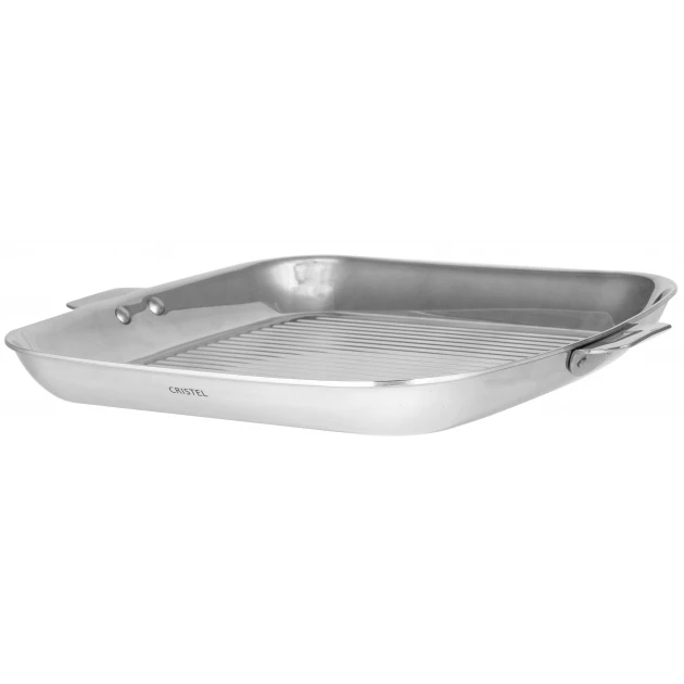 Grill Carré Casteline 30 Cm Poignée Amovible Inox Cristel – Image 2
