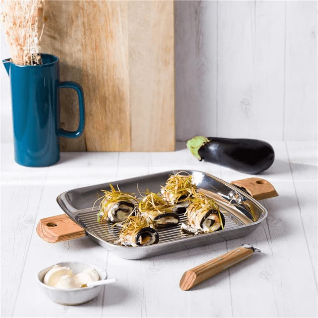 Grill Carré Casteline 30 Cm Poignée Amovible Inox Cristel – Image 4