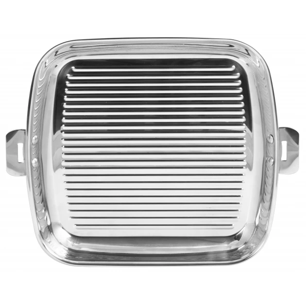 Grill Carré Casteline 30 Cm Poignée Amovible Inox Cristel