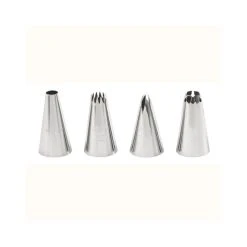 Kit 4 Douilles Pâtissières Bordures Wilton Inox