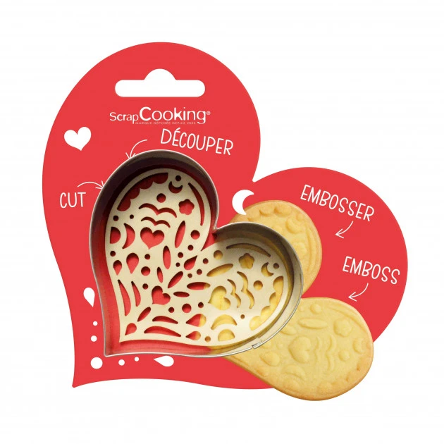 Kit Biscuit Cœur 7,6 Cm ScrapCooking