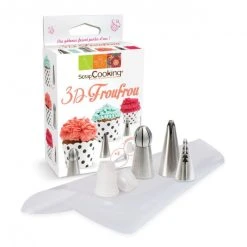 Kit Douilles Inox Froufrou Ruban 3D Scrapcooking