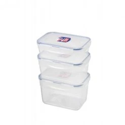 Lot 3 Boîtes De Conservation Rectangulaires Lock And Lock