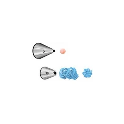 Lot De 2 Douilles Inox (n°005 Et 018) Wilton