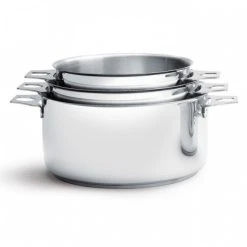 De Buyer Lot De 3 Casseroles Twisty 16, 18 Et 20 Cm