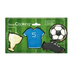 Lot De 4 Emporte-Pièces Inox Football Scrapcooking