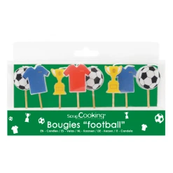 Lot De 8 Bougies Football Scrapcooking