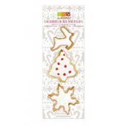 Lot Découpoirs Noël Inox Dorés X3 Scrapcooking