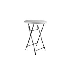 Mange-Debout Pliant Blanc Structure Noire Congrès Lyrose