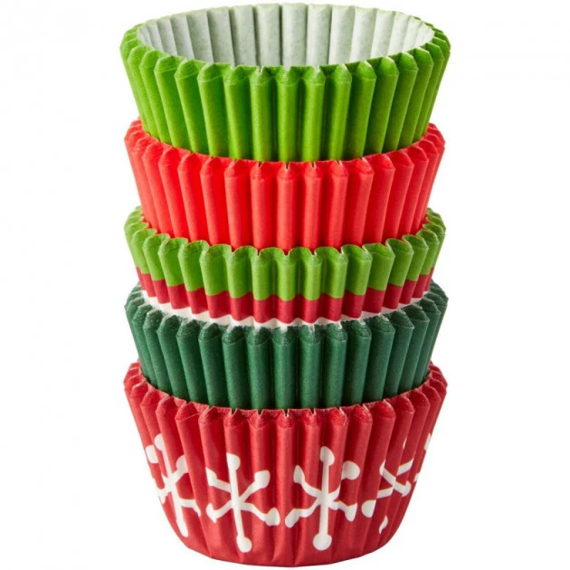 Mini Caissettes En Papier Rouge Et Vert Ă3cm (x150) Wilton â Image 2