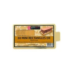 GATODECO Mini-Rectangles Dorés 9 X 5,5 Cm (x20) Gatodéco