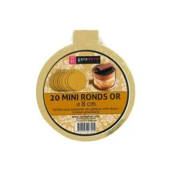 GATODECO Mini-Ronds Dorés Ø 8 Cm (x20) Gatodéco