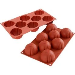 MALLARD FERRIERE Moule 8 Dômes Striés En Silicone
