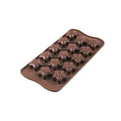 Moule à Chocolat 15 Étoiles De Noël Easy Choc - Silicone Spécial Chocolat