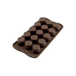 Moule à Chocolat 15 Ronds Nervurés Easy Choc - Silicone Spécial Chocolat