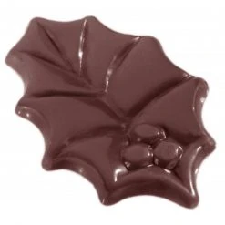 Moule à Chocolat Grandes Feuilles De Houx (x12) Chocolate World