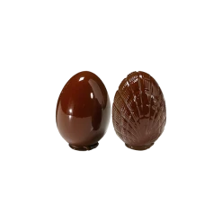 Moule à Chocolat Oeuf 150mm Lisse Et Strié (x2) Barry