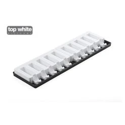 Moule à Glace Silicone 10 Barres Rectangles Avec Bâtonnets SilikoMart